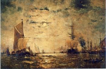 unknow artist Seascape, boats, ships and warships. 76